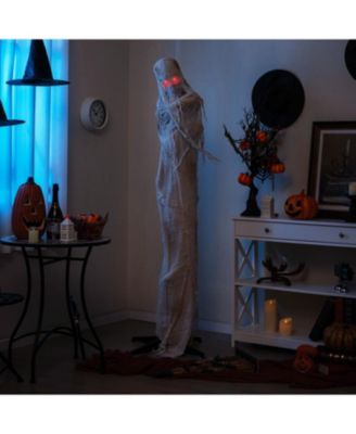 6ft Halloween Animated Standing Mummy with LED Red Glowing Eyes
