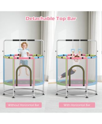 55-Inch Kids Trampoline with Safety Net for Ages 3–6