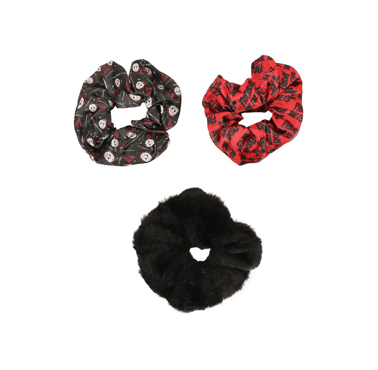 AOP Stuffed Head 3 Pack Scrunchie Set