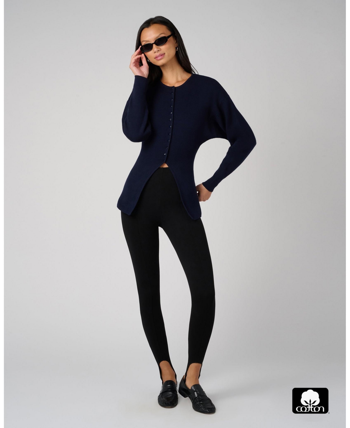 WeWoreWhat Women's Cotton Stirrup Legging