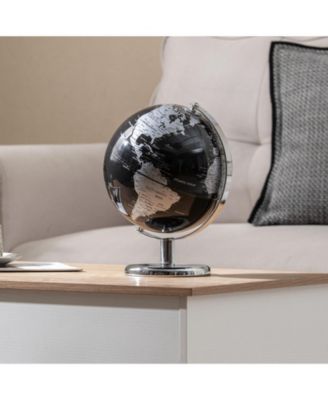8-Inch Decorative World Globe with Modern Metal Stand