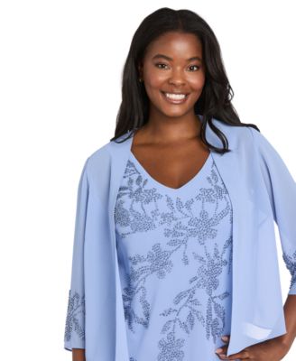 Women's Double Jacket Dress with Tiered Skirt