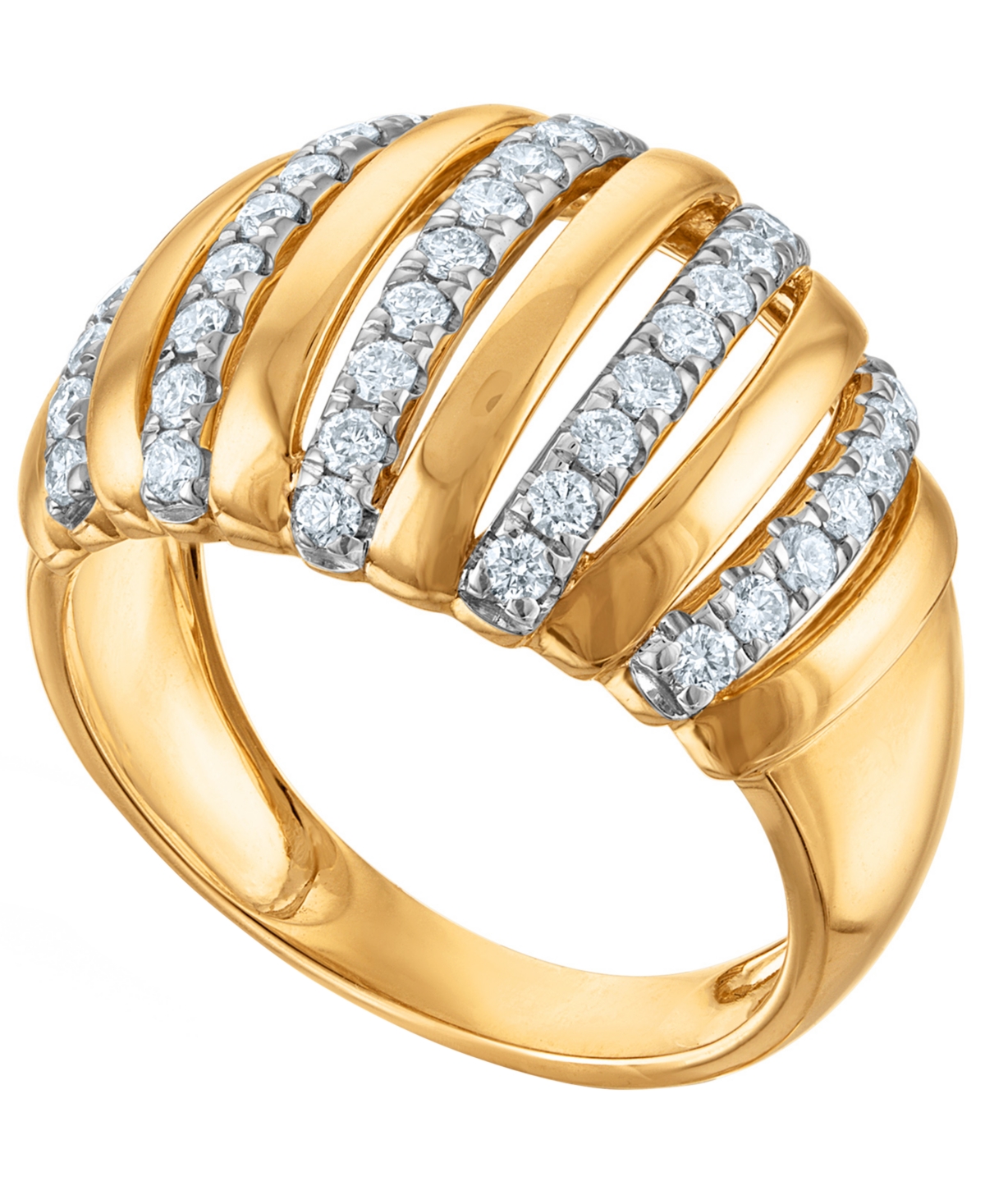 Macy's White Diamond Ring (0.60 ct. t.w.) in 14k Yellow Gold