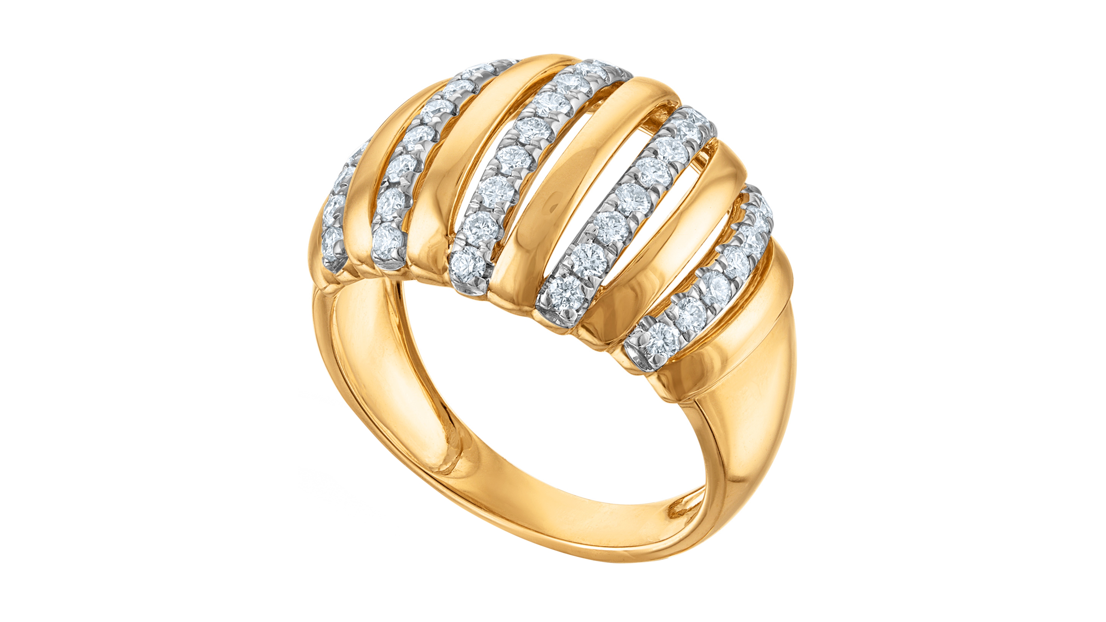 Macy's White Diamond Ring (0.60 ct. t.w.) in 14k Yellow Gold