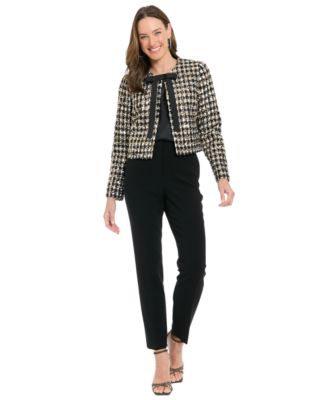 Women's Round Neck Bow-Detail Jacket