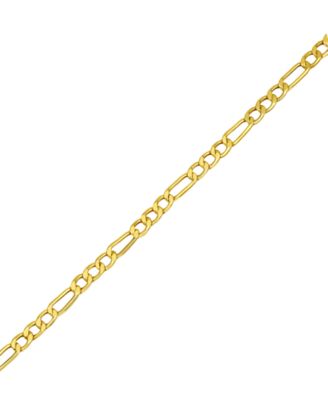 Figaro Link Bracelet in 18k Yellow Gold