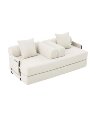 Foldable & Compressible Sofa with Metal Frame for Small Spaces