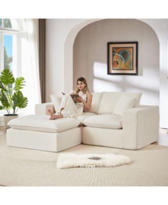 Modern Chenille Cloud Sofa - Freely Combinable, Comfortable Living Room Furniture