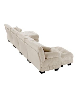 Streamdale Free Combination Modular Sectional Sofa, U Shaped Couch, 4-Seater Comfy Cloud Couch