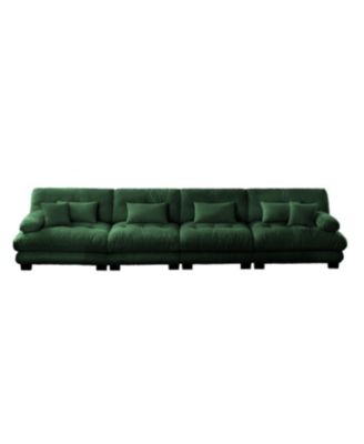Streamdale 4-Seater Chenille Sectional Sofa - Comfy Upholstered Couch for Living Room