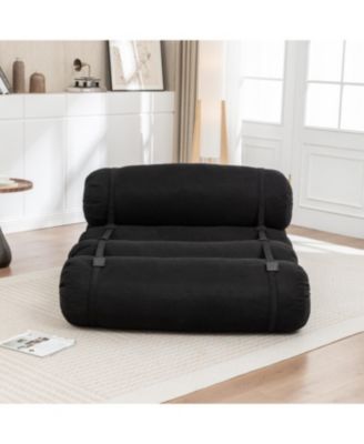 Streamdale Adjustable Corduroy Floor Sofa with Straps for Versatile Configurations