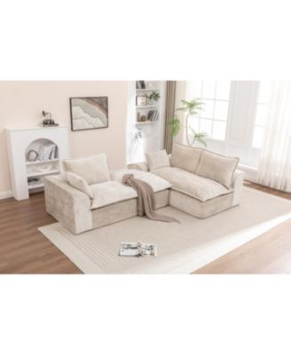 Streamdale 103" Cloud Sectional Couch with L-Shape Chaise, Modern Modular Sofa
