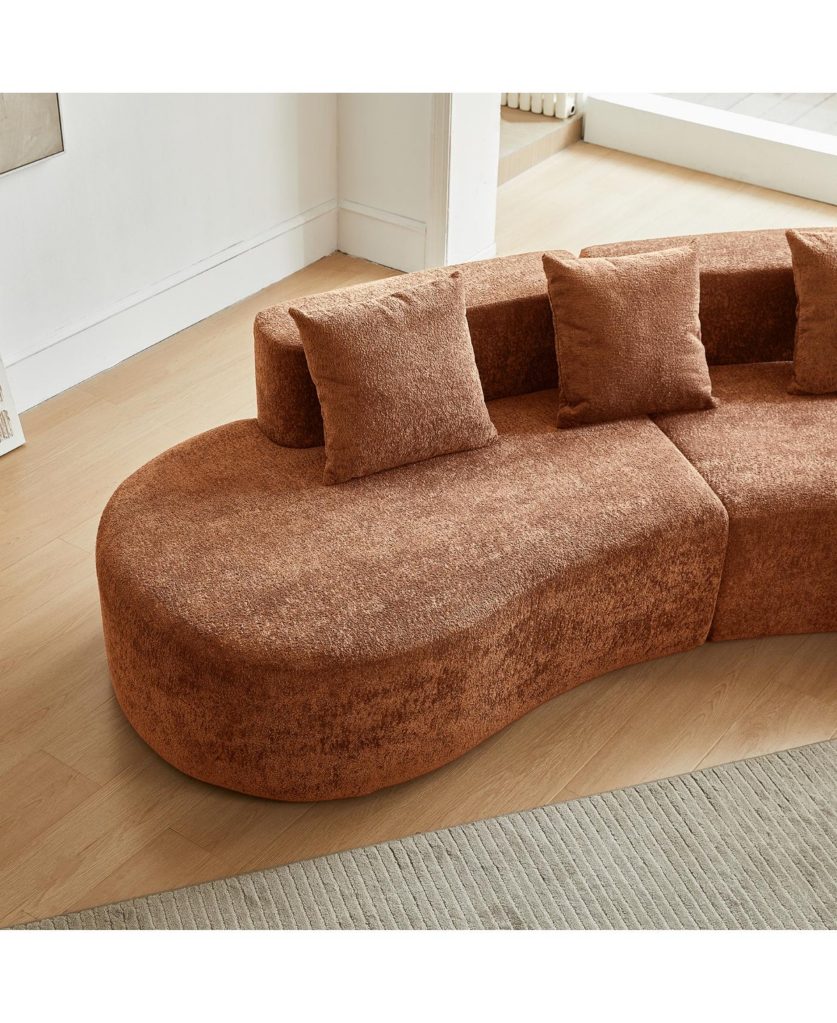 Streamdale Furniture Streamdale Modern Curved Sectional Sofa, 5-Seater Couch for Living Room Home Decor