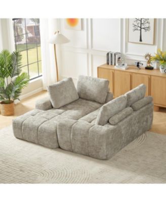 Streamdale Chenille L-Shape Luxury Sectional Sofa, Comfy Sleeper Couch for Living Room