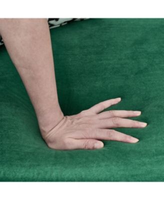 Streamdale 3+2 Seater Green Chesterfield Velvet Sofa with Roll Armrest & Nailhead