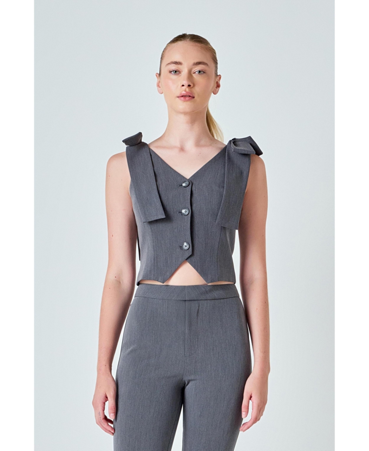 endless rose Women's Bow-Tie Strap Vest