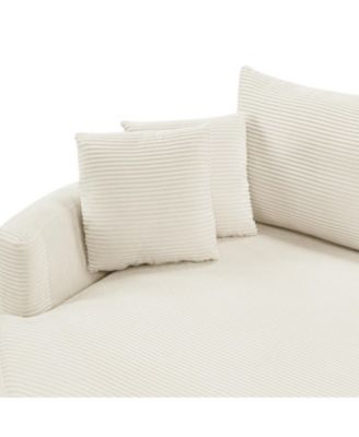 Oversized Double Chaise Lounge Sofa 102.3" Sofa Bed with USB Ports, Beige