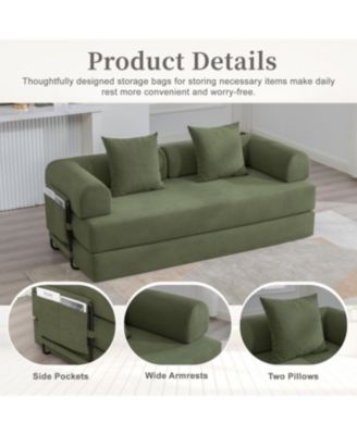 Streamdale Foldable & Compressible Sofa with Metal Frame for Small Spaces