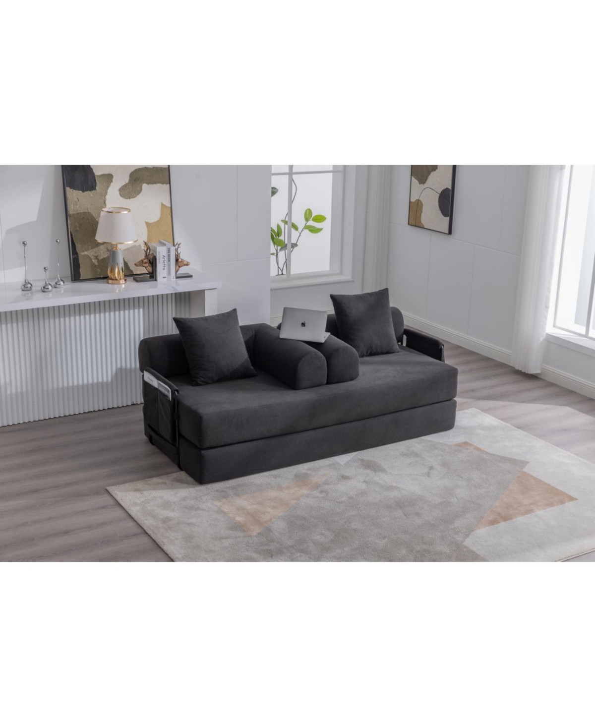 Streamdale Furniture Streamdale Foldable & Compressible Sofa with Metal Frame for Small Spaces