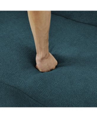 Streamdale Curved Modular Lamb's Wool Sectional Sofa - Blue