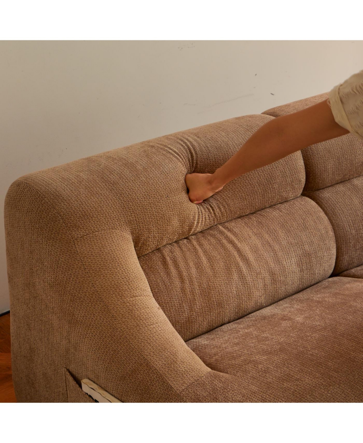 Streamdale Shoes sofa-in-a-Box Memory Foam 2-Seater Couch, No Install, Easy Transport, Brown