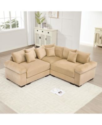 Streamdale Oversized Cloud Modular Sectional Couch, Convertible, Deep Seat, Camel