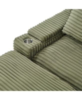 Streamdale Loveseat Sofa 70.9" Sectional Convertible Sofa Bed w/Storage, Ottomans, USB & Cup Holders