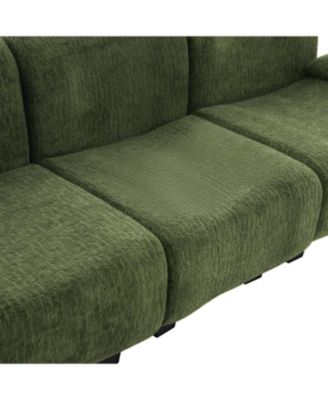 Streamdale Modern Chenille 3-Seater Sofa with Curved Armrests