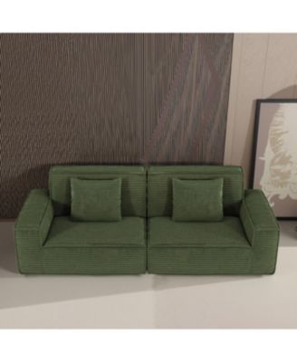 Streamdale Large striped fabric compression sofa, modern style, comfortable home furniture