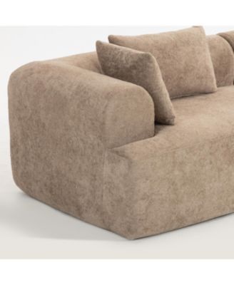 Streamdale Full-Foam Modular Sofa, 96" Boucle 2-Piece Sectional with Rounded Arms