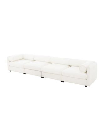 Modular Sectional Sofa with Storage, White