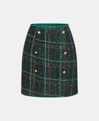 Women's Encore Plaid Mini Skirt