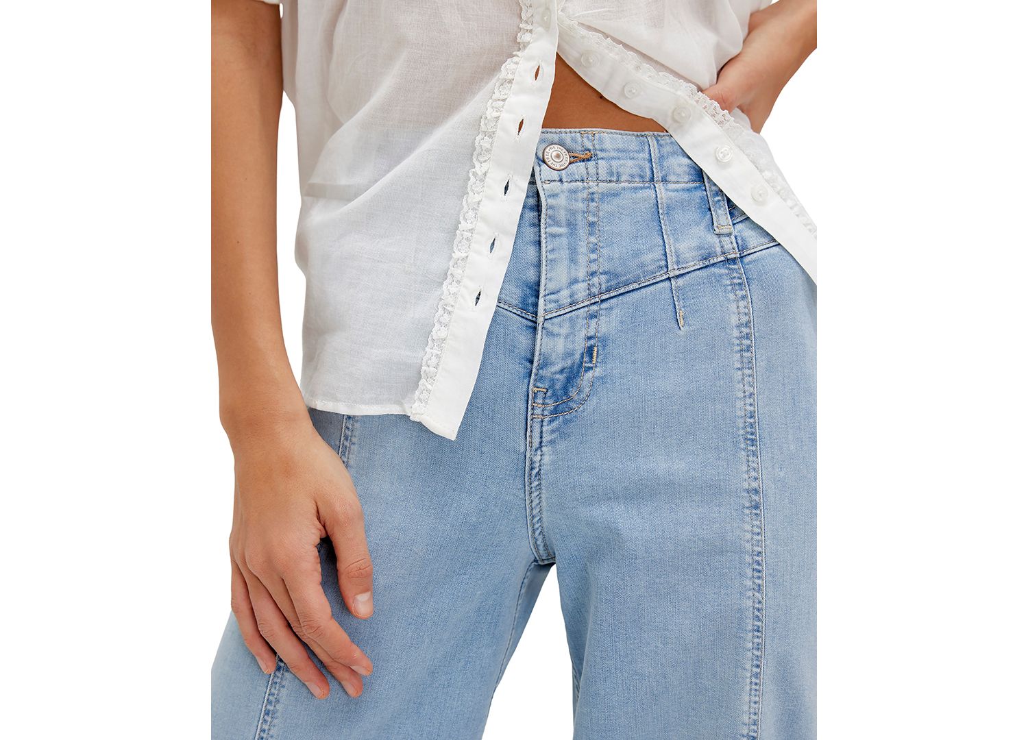 Women's We The Free Libre Front-Seam Wide-Leg Jeans