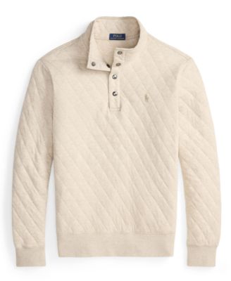 Men's Quilted Double-Knit Jersey Pull-On Sweater