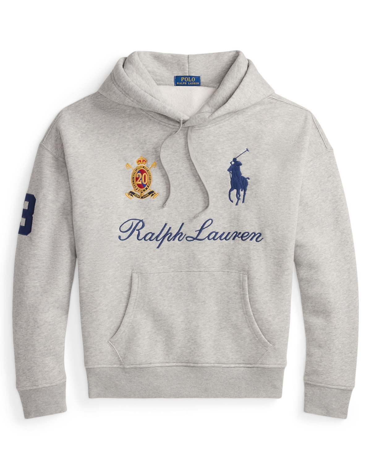 Polo Ralph Lauren Men's Big Pony 20th Anniversary Long Sleeve Hoodie In Gray