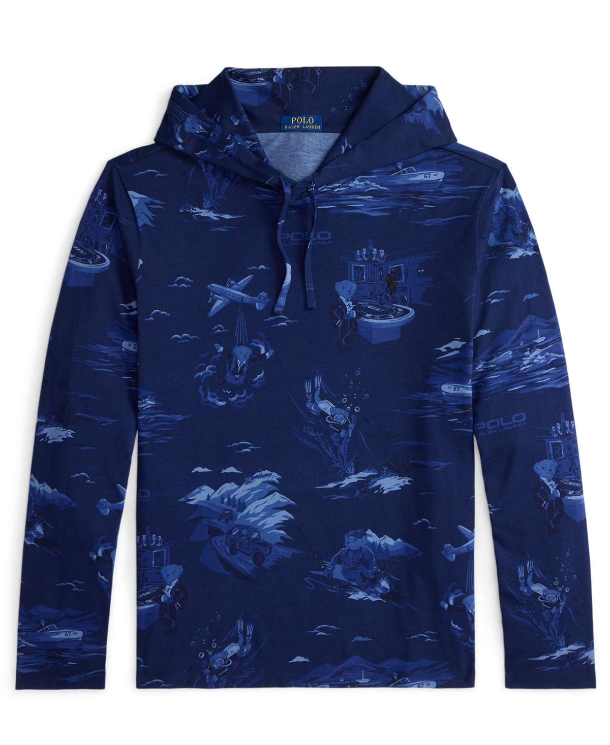 Polo Ralph Lauren Men's Long-Sleeve Animated Hooded T-Shirt