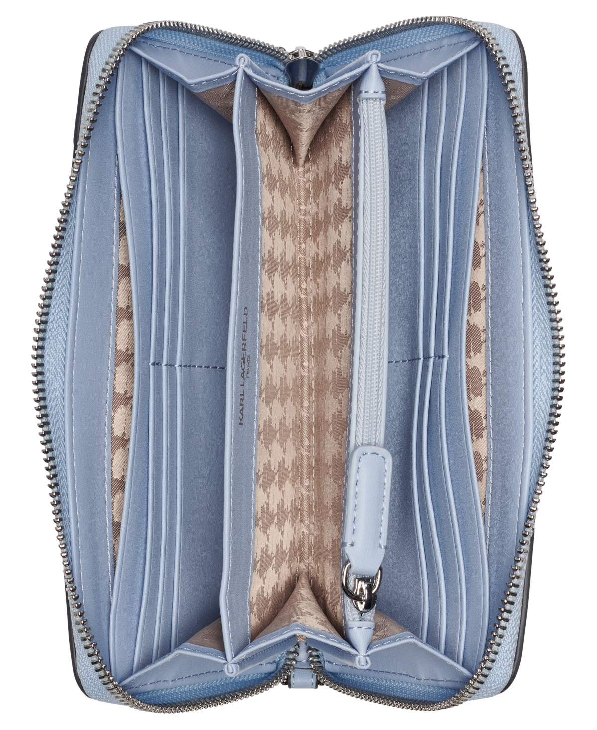 Karl Lagerfeld Meribel Top Zip Wallet In Blue