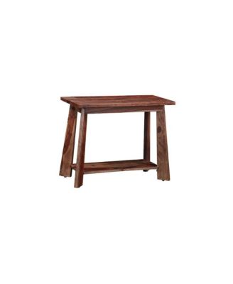 Kalispell Solid Sheesham Wood End Table, Natural