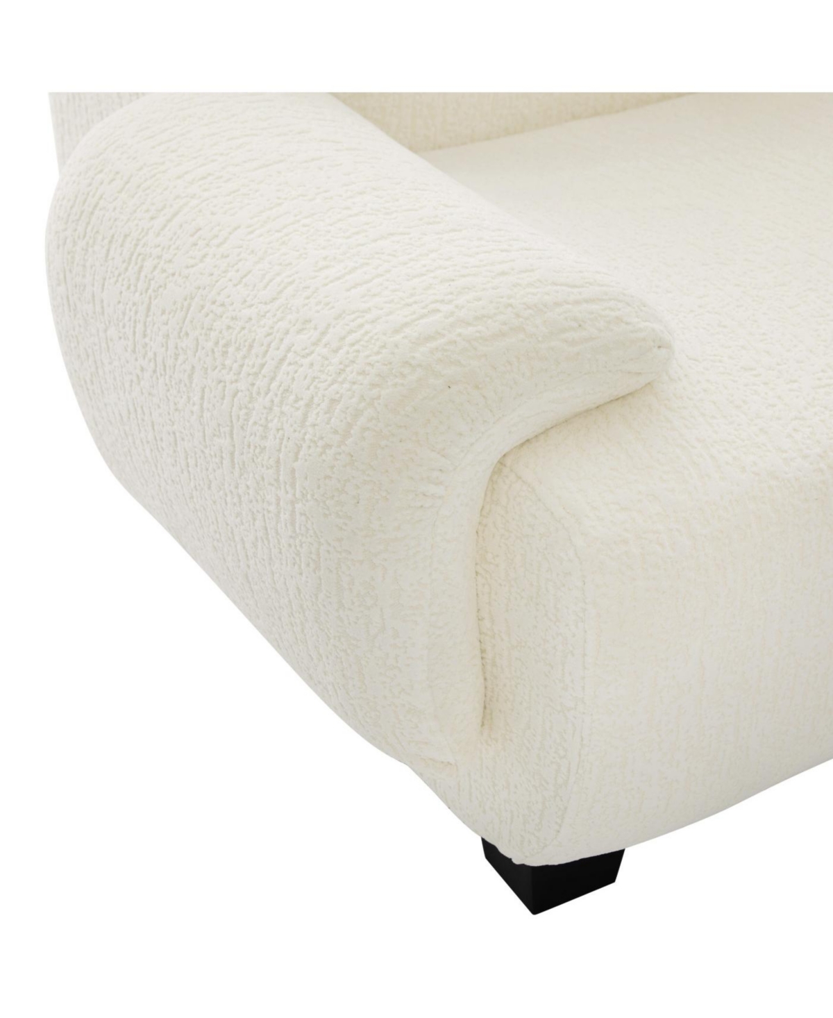 Streamdale Modern Chenille 3-Seater Sofa with Curved Armrests