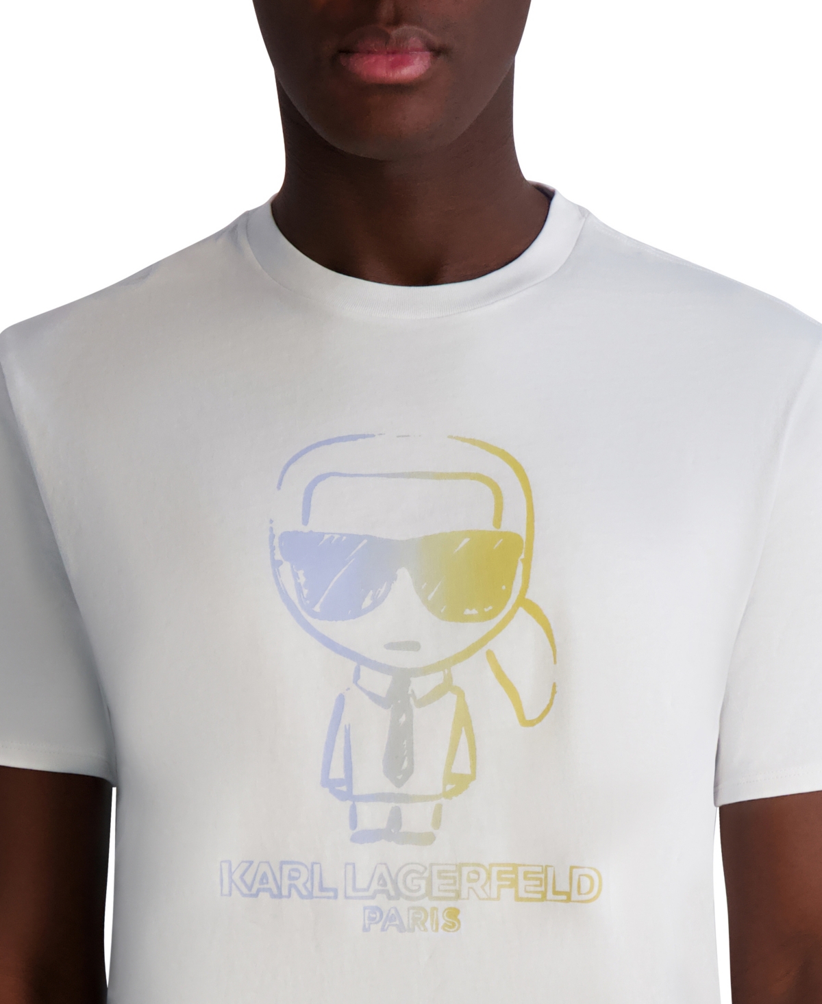 Karl Lagerfeld Paris Men's Faded Logo Graphic T-Shirt