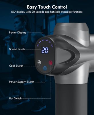 Hot and Cold Deep Tissue Percussion Massager with 7 Massage Heads