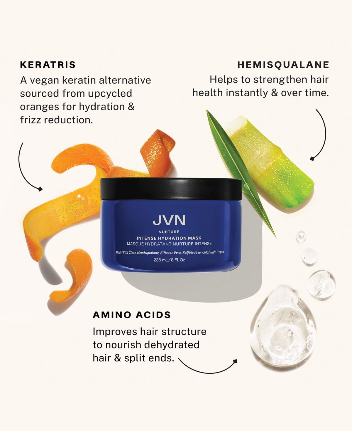 Jvn Hair Nurture Intense Hydration Mask, 8 oz.