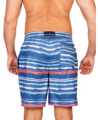 Men's Abstract Stripes Swim Shorts