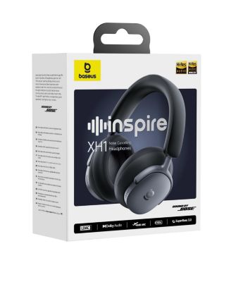 Inspire XH1 ANC Headphones, Sound by Bose, Dolby Audio, Adaptive ANC, Hi-Res Audio, 100H Playtime, Cosmic Black