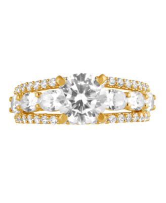Certified Lab Grown White Diamond Solitaire Ring (3-1/4 ct. t.w.) in 14k Yellow Gold