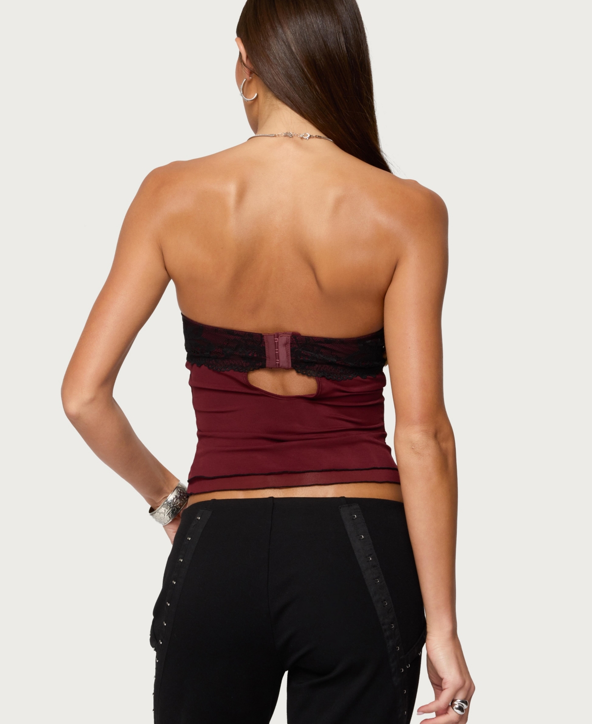 Edikted Women's Contrast Lacey Mesh Bra Top