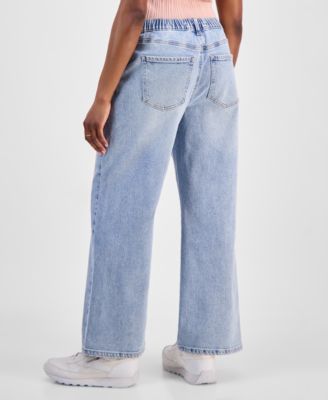 Petite Tie-Waist Wide-Leg Jeans, Macy's Exclusive