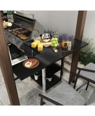 8.6x5 FT Cedar Wood & Galvanized Steel Roof Gazebo with Shelves Umbrellas Canopies & Awnings