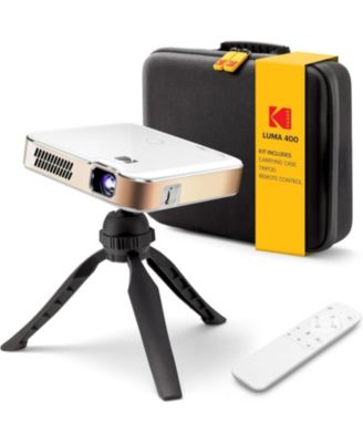 Luma 400 Smart Projector, HD Portable Pico Projector with Remote, Tripod & Carrying Case