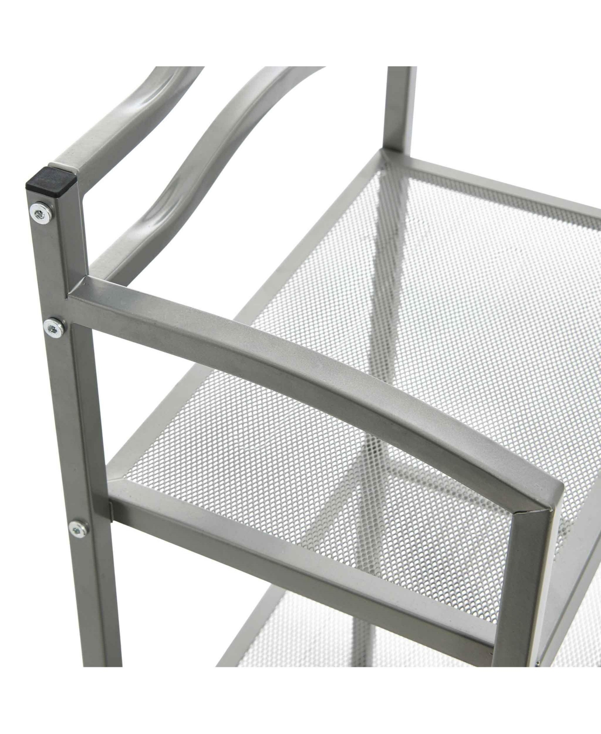 Household Essentials 3-Tier Metal Bathroom Storage Shelf, Silver